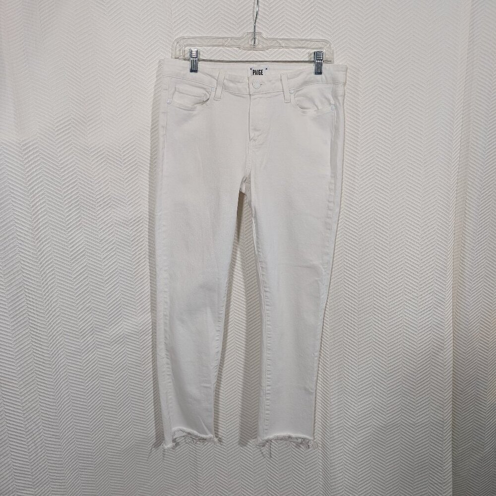 PAIGE White Ankle Crop Jeans